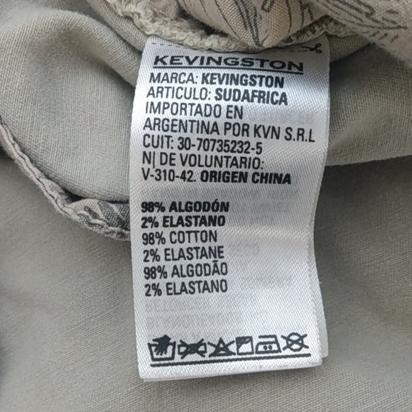 Kevingston Duenos Aires Men's Shorts Size 54 Tan - Picture 9 of 11